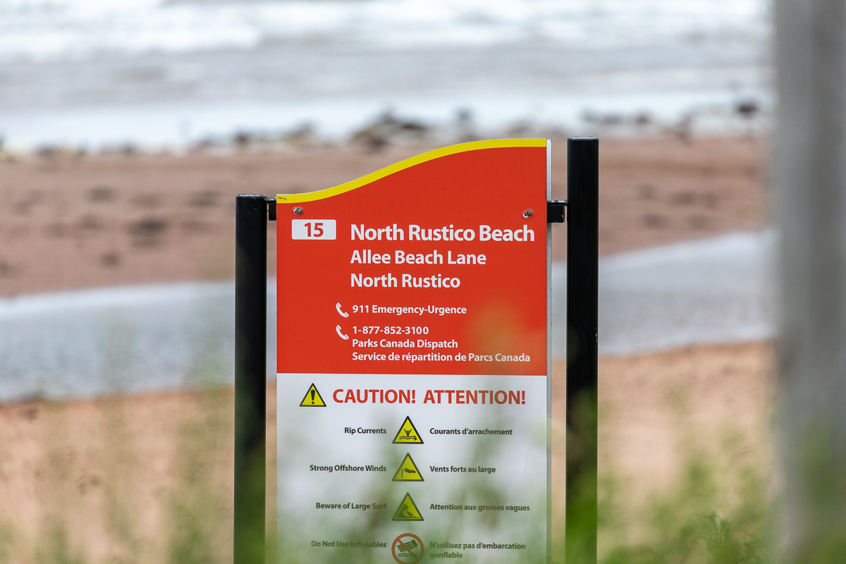 North Rustico Beach sign