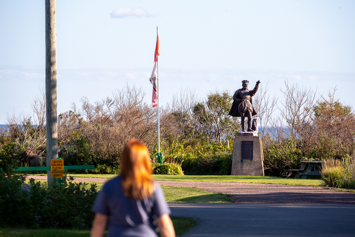 Jacques Cartier statue at Jacques Cartier Provincial Park